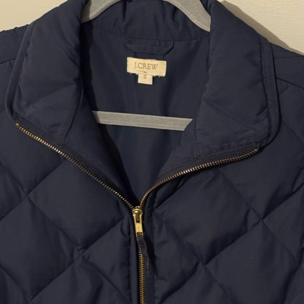 J. Crew Women's Dark Blue Quilted Vest - Picture 2 of 6